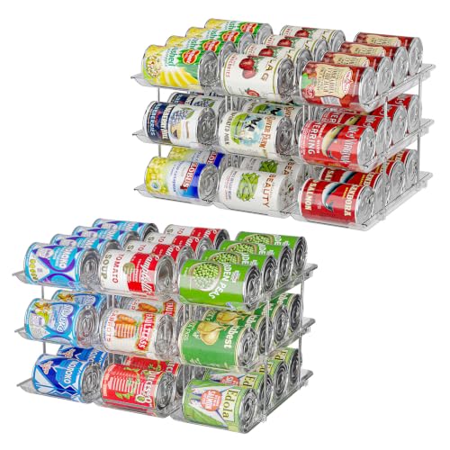 2 Pack 3 Tier Can Organizer for Pantry (72 Count)