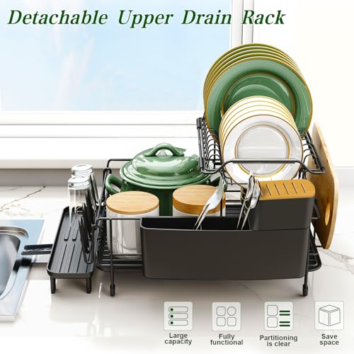Large 2 Tier Dish Drying Rack for Kitchen Counter