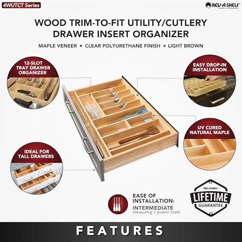 Trim-to-Custom-Fit Utensil Drawer Organizer, 33.11"x21.97"