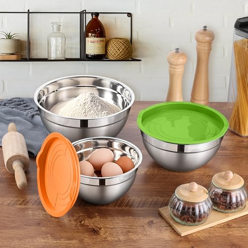 Stainless Steel Metal Mixing Bowls (6 Count)