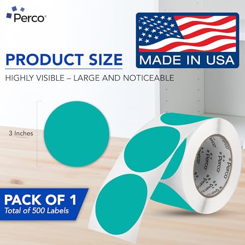 Teal Round Circle Dot Sticker 3