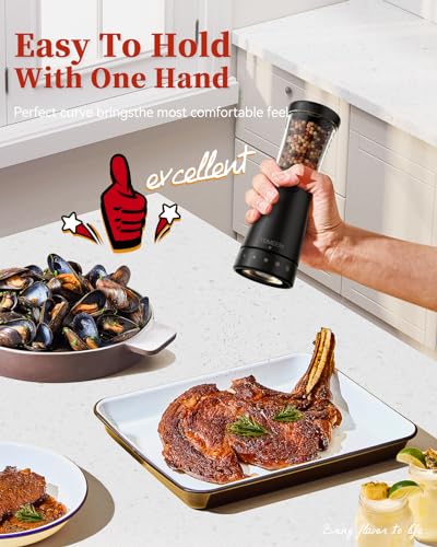 Electric Salt and Pepper Grinder Set with Storage Base (2 Count)