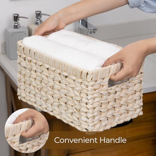 White Wicker Baskets for Storage (2 Count)
