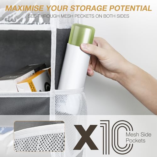 Over the Door Organizer with 5 Front & 10 MeshSide Pockets
