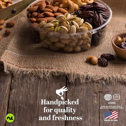Mixed Nuts Gift Basket in Red Gold Box