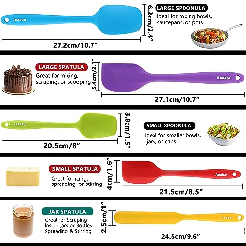 Silicone Spatula Set of 5 (5 Count)