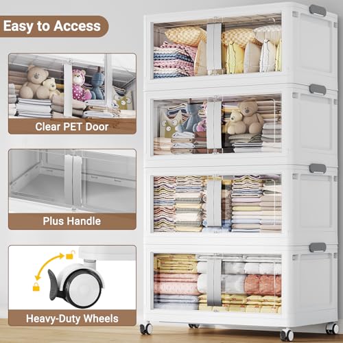 800QT Stackable Storage Bins with Lids (5 Count)
