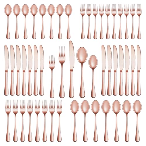 20 Pcs Rose Gold Silverware Set Service for 4 (20 Count)