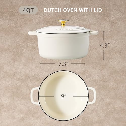 Enameled Cast Iron Dutch Oven Pot with Lid