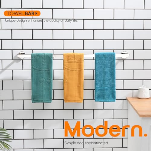 36 Inch Bathroom Towel Bar Bath Towel Rack Kitchen Towel Holder Long Towel Rails Wall Mounted SUS304 Stainless Steel Polished Chrome AN4001CH