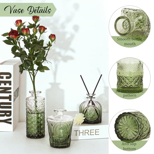 Set of 36 Glass Bud Vases Small Flower Vases for Centerpieces (36 Count)