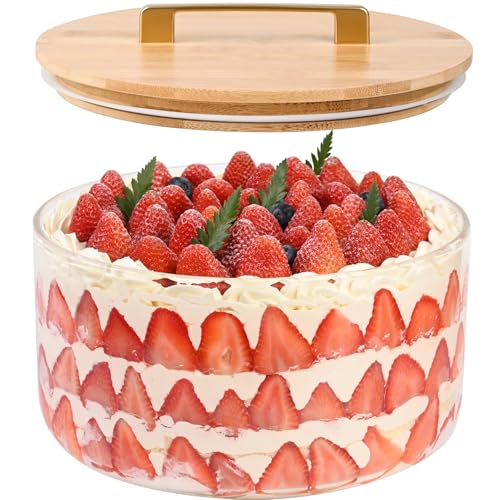 155 oz Glass Trifle Bowl with Lid