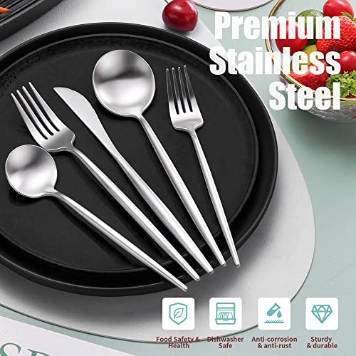 Matte Silverware Set for 4 (4 Count)