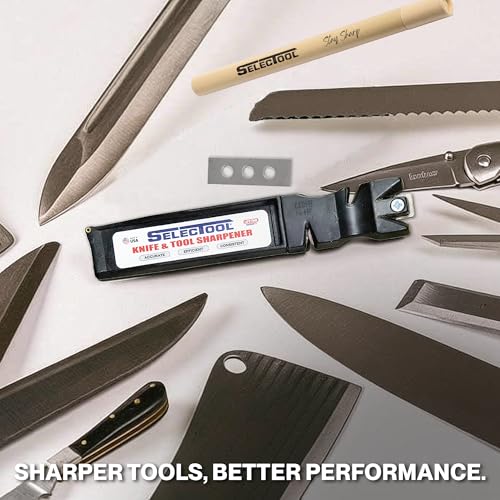 5-in-1 Knife Sharpening System - Knife Maintenance Kit with Knife Sharpener Tool, Honing Rod, Training Knife, Replacement Blade & Mat for Kitchen Knives, Scissors & Outdoor Tools (5 Count)