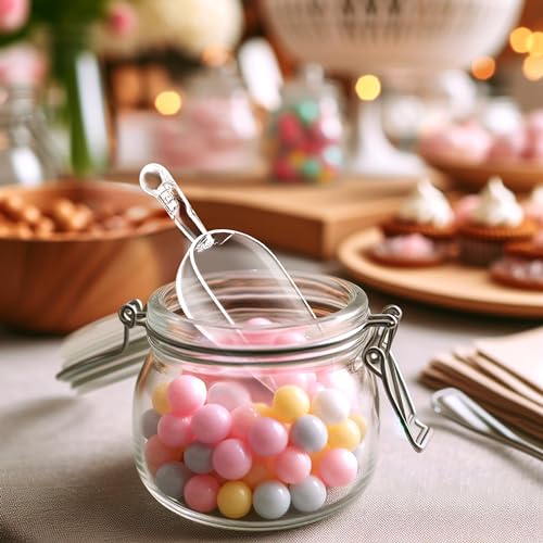 Elsa - 5-Ounce Plastic Ice Scoops (Set of 4), Plastic Utility Scoops, BPA-Free, Food-Grade, Shatter-Proof, Good for Kitchen and Restaurant, Perfect for Home and Commercial Use (4 Count)