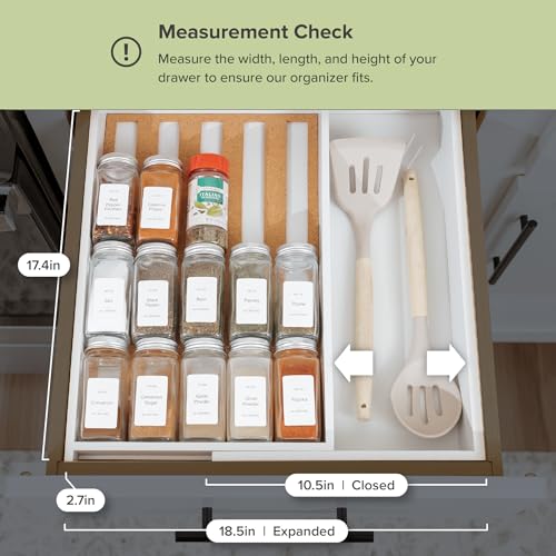 Expandable Spice Drawer Organizer