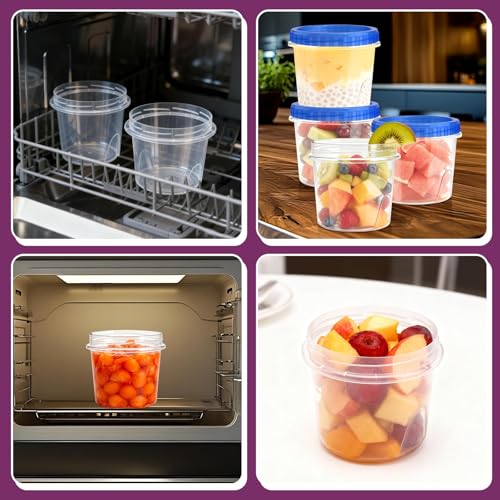 12 Pack Freezer Containers with Screw On Lids 24 Oz (12 Count)
