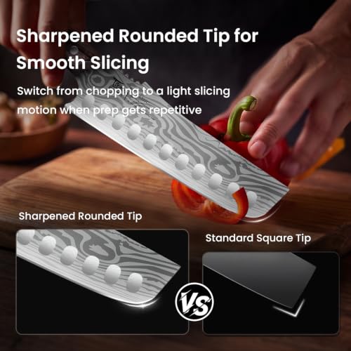 Nakiri Knife 7.2 Inch Japanese Inspired Vegetable Chef Knife