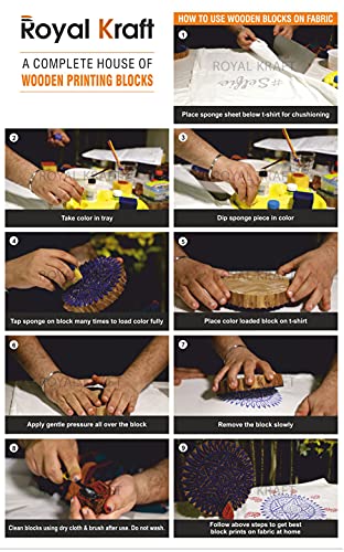 Round Mandala Wooden Block Printing Stamps (25 Count)
