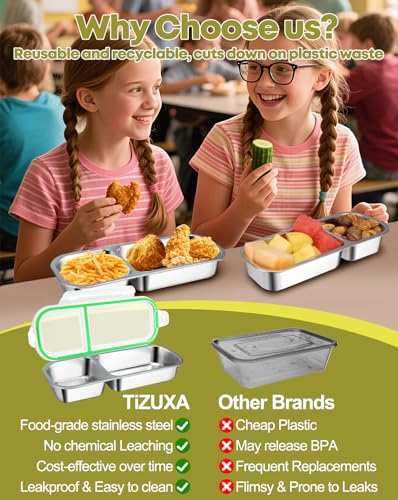 2 Pack Stainless Steel Snack Containers (2 Count)