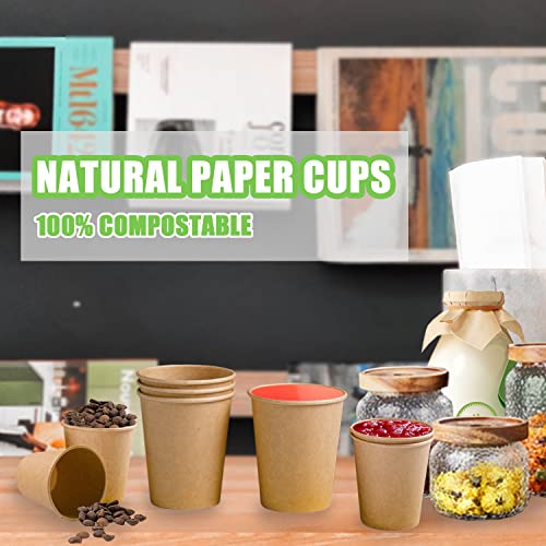200 Pack 8 oz Kraft Paper Cups (200 Count)