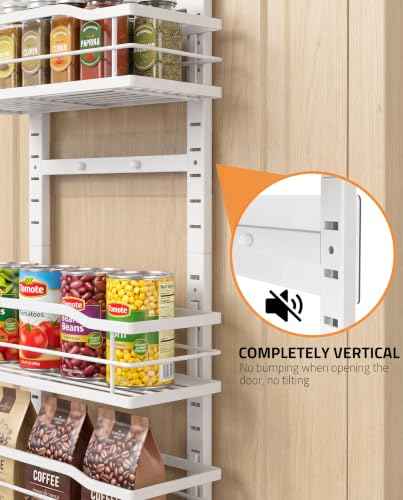 White 9 Tier Over The Door & Wall Mount Pantry Organizer