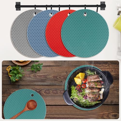 4 Pack Silicone Trivets for Hot Dishes (4 Count)