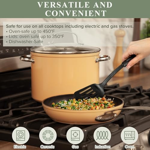 Healthy Duralon Blue Ceramic Nonstick Cookware Set