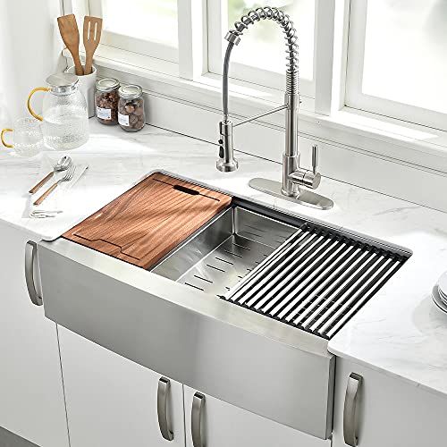 33Inch Farmhouse Kitchen Sink Workstation