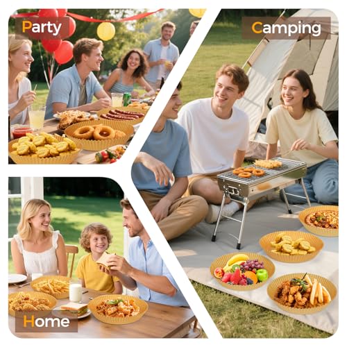 150 Pcs 8" Round Air Fryer Liners Disposable for 5 (150 Count)