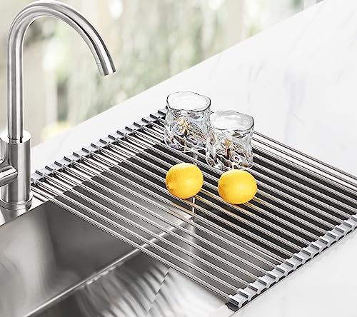Roll Up Dish Drying Rack Over Sink