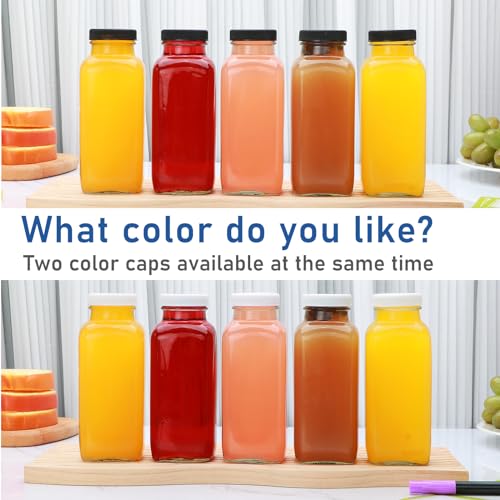 12PCS Juicing Bottles Reusable Glass (12 Count)