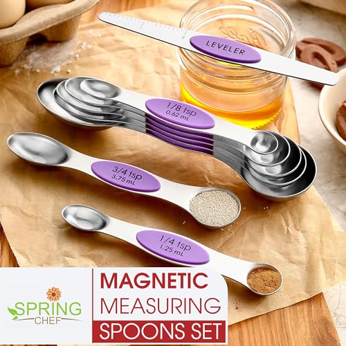 Stainless Steel Magnetic Measuring Spoons Set of 8 (8 Count)