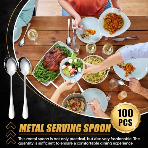 100 Pcs Soup Spoons Bulk (100 Count)