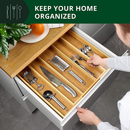 Luxury Bamboo Kitchen Drawer Organizer