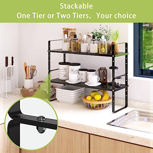 Expandable Cabinet Shelf Organizer Rack