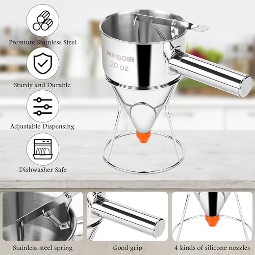 20oz Stainless Steel Pancake Batter Dispenser Multi