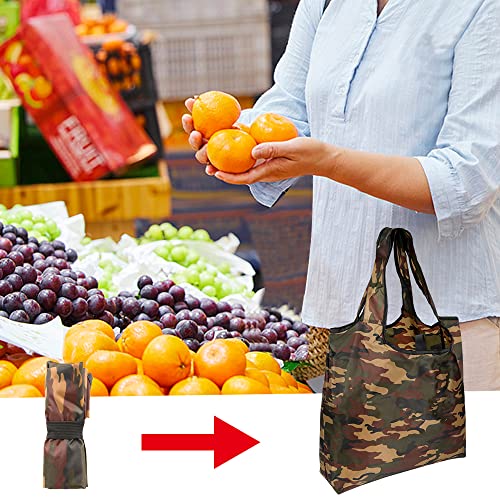 15x4.5x15 Inch Camo Reusable Shopping Bags with Handles