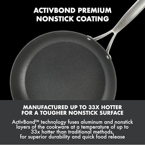 10 Piece Hard Anodized Laser Titanium Forever Non Stick Technology Durable Pots and Pans Cookware Set