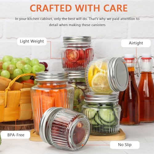 Glass Mason Jars with Lids (6 Count)