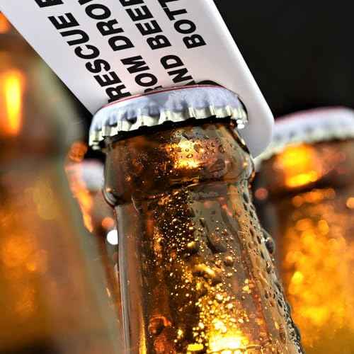 Funny Saying Stainless Steel Bottle Opener Black White Lettering Flat Beer Bottle Opener Keychain for Home Kitchen Bar Restaurant Party Birthday Gift
