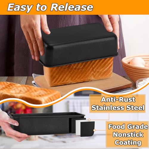 6 Pack Nonstick Loaf Bread Pan for Baking (7.33 Count)