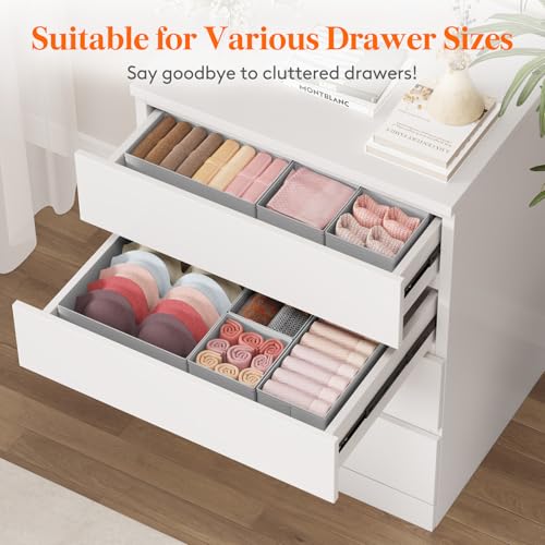 Drawer Organizer Clothes for Closet (16 Count)