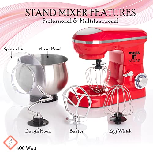 Stand Mixer 6 Speed Electric Mixer With 5.5 Quart Stainless Steel Mixing Bowl