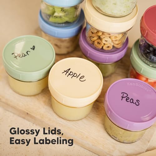 6pk 4oz Glass Baby Food Containers with Lids (6 Count)