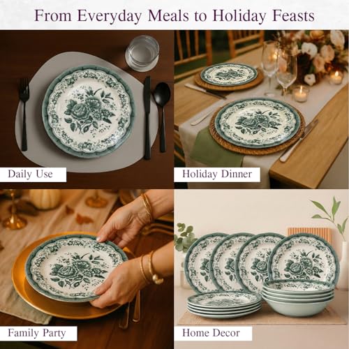 Royal 12 Piece Porcelain Dinnerware Set for 4