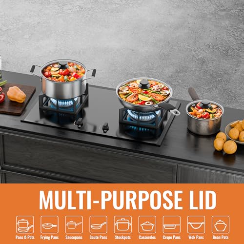 8 Inch Pan Lid For Pots Pans and Skillets