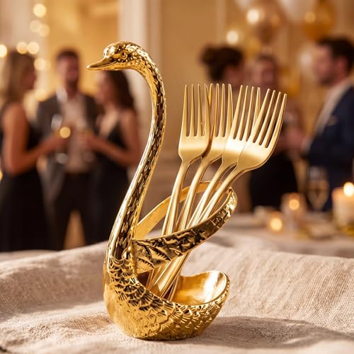 100 Pcs Gold Plastic Forks (100 Count)