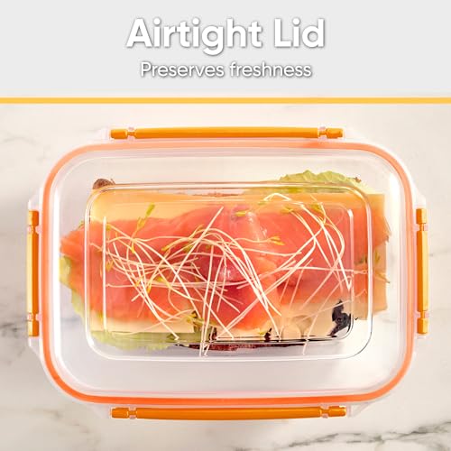 Plastic Food Storage Containers with Airtight Lids (4 Count)