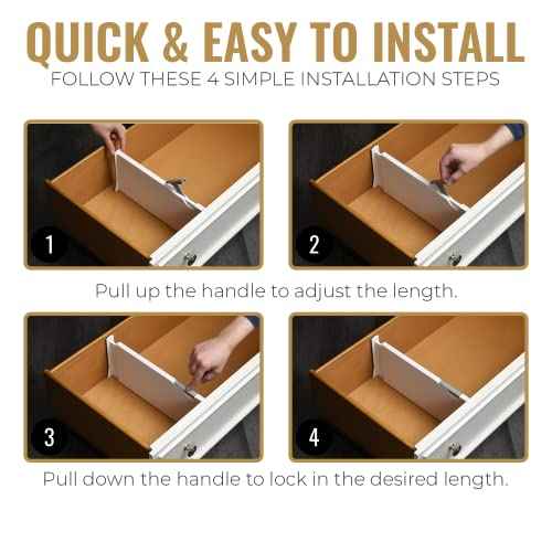 Adjustable Deep Drawer Divider (8 Count)